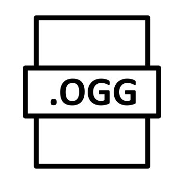 .OGG Doğrusal Vektör Simgesi Tasarımı