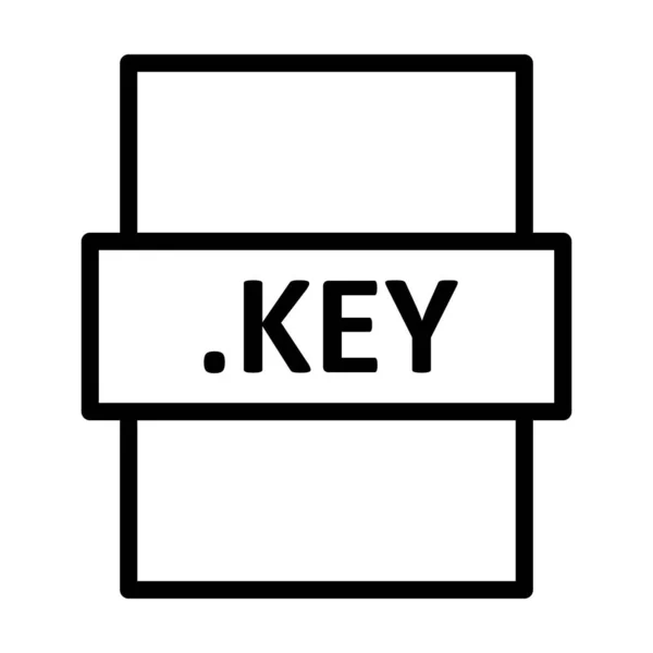 Key Linear Vector Icon Design — Stockvektor