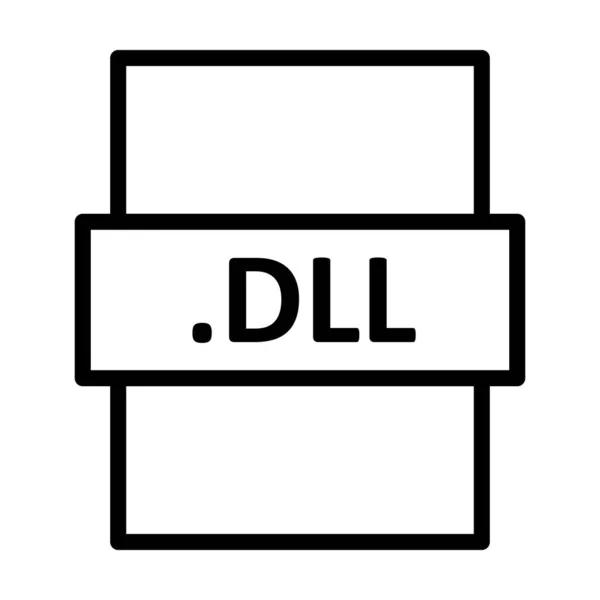 Dll Linear Vector Icon Design — Stock Vector