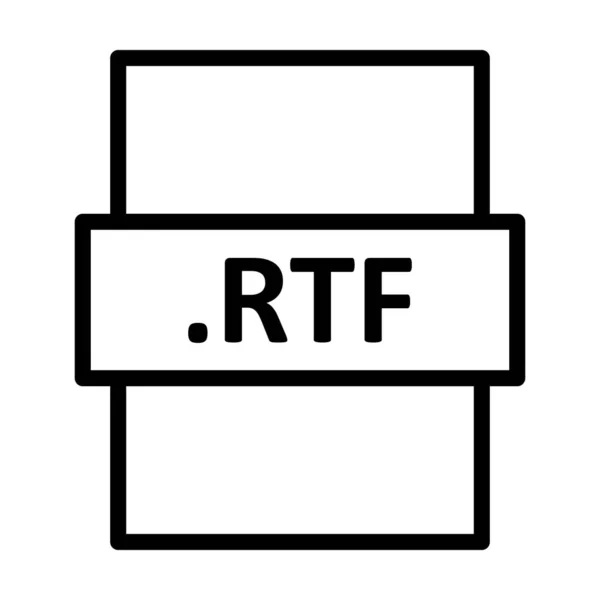 Rtf Linear Vector Icon Design — Stockvektor