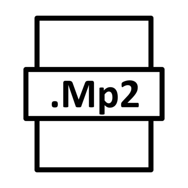 Mp2 Vetor Linear Ícone Desig — Vetor de Stock