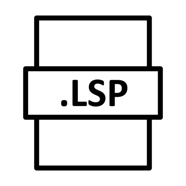 Diseño Del Icono Del Vector Lineal Lsp — Archivo Imágenes Vectoriales