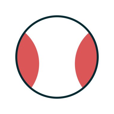 Tenis İki Renkli Vektör Satır Simgesi Tasarımı