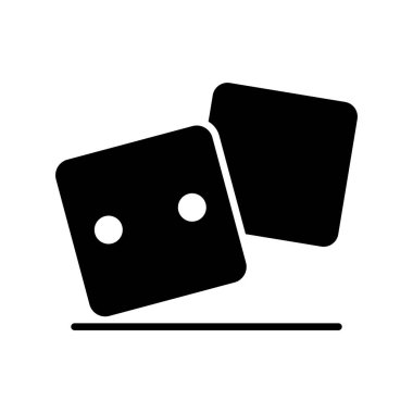 Dice Glyph Vektör Satır Simgesi Tasarımı