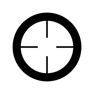 Hedef Glyph Vektör Satır Simgesi Tasarımı