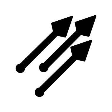 Lance Glyph Vektör Satır Simgesi Tasarımı