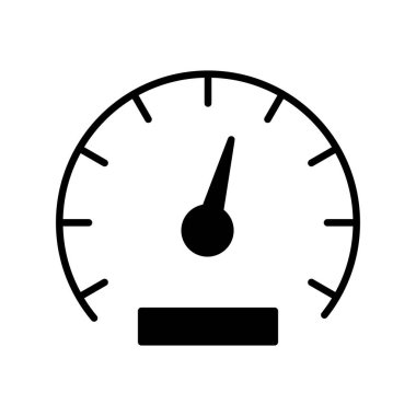 Hız göstergesi Glyph Vektör Satır Simgesi Tasarımı