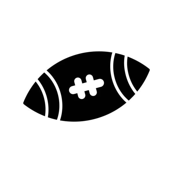 American Football Glyph Vector Line Icon Design — Stock Vector