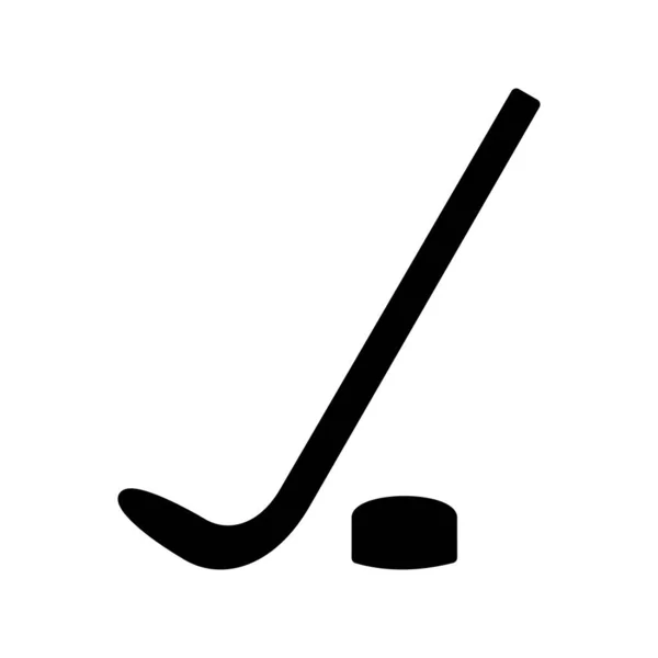 Ice Hockey Glyph Vector Line Icon Design — Stock Vector