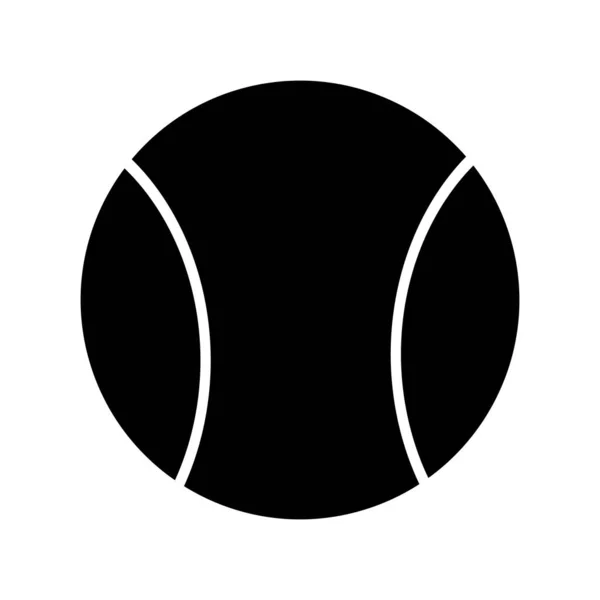 Conception Icône Ligne Vectorielle Glyphe Tennis — Image vectorielle