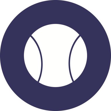 Tenis Glyph Vektör Satır Simgesi Tasarımı