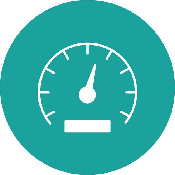 Speedometer Glyph Vector Line Icon Design — ストックベクタ