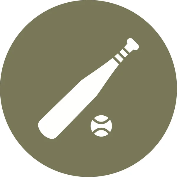 Návrh Vektorové Čáry Baseball Glyph — Stockový vektor
