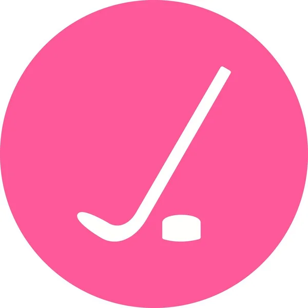 Ice Hockey Glyph Vector Line Icon Design — Stock Vector