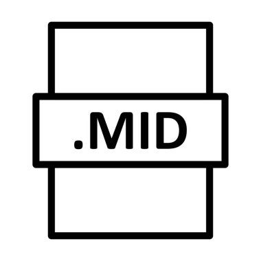 .MID Doğrusal Vektör Simgesi Tasarımı