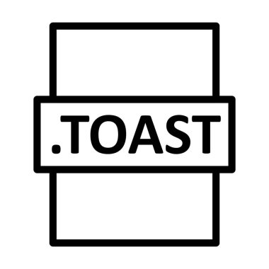 .Tost Tostu Doğrusal Vektör Simgesi Tasarımı
