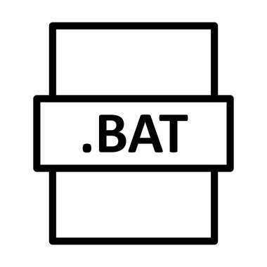.BAT Doğrusal Vektör Simgesi Tasarımı
