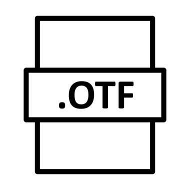 .OTF Doğrusal Vektör Simgesi Tasarımı
