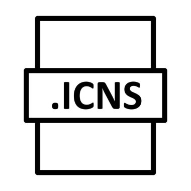 .ICNS Doğrusal Vektör Simgesi Tasarımı