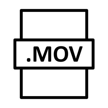 .MOV Doğrusal Vektör Simgesi Tasarımı