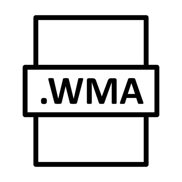 Návrh Ikon Lineárního Vektoru Wma — Stock fotografie