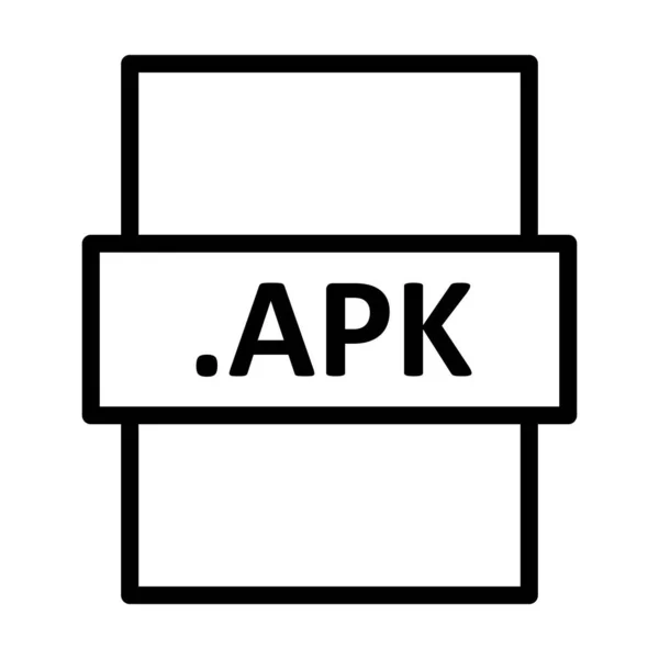 Apk Lineáris Vektor Ikon Tervezés — Stock Fotó