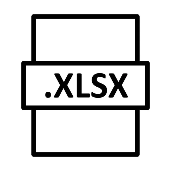 Xlsx Design Ícone Vetor Linear — Fotografia de Stock
