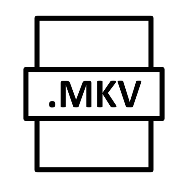 Mkv线性矢量图标设计 — 图库照片