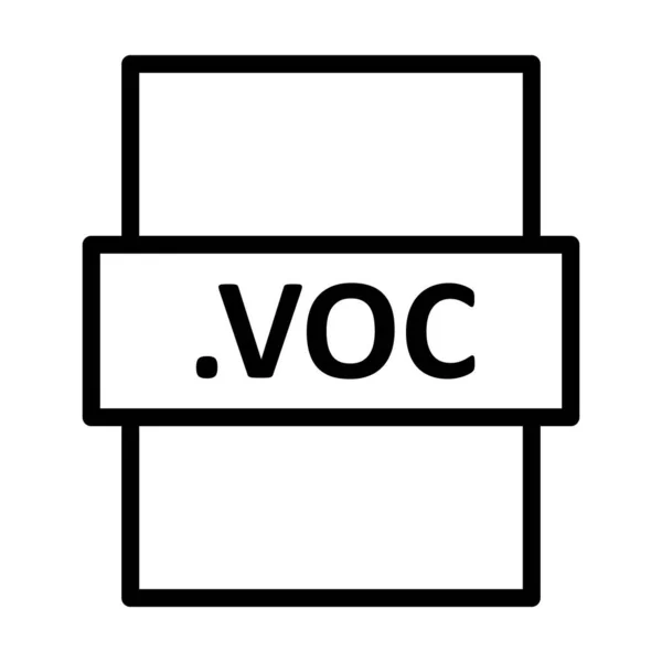 Voc Γραμμικός Διανυσματικός Σχεδιασμός Εικονιδίων — Φωτογραφία Αρχείου