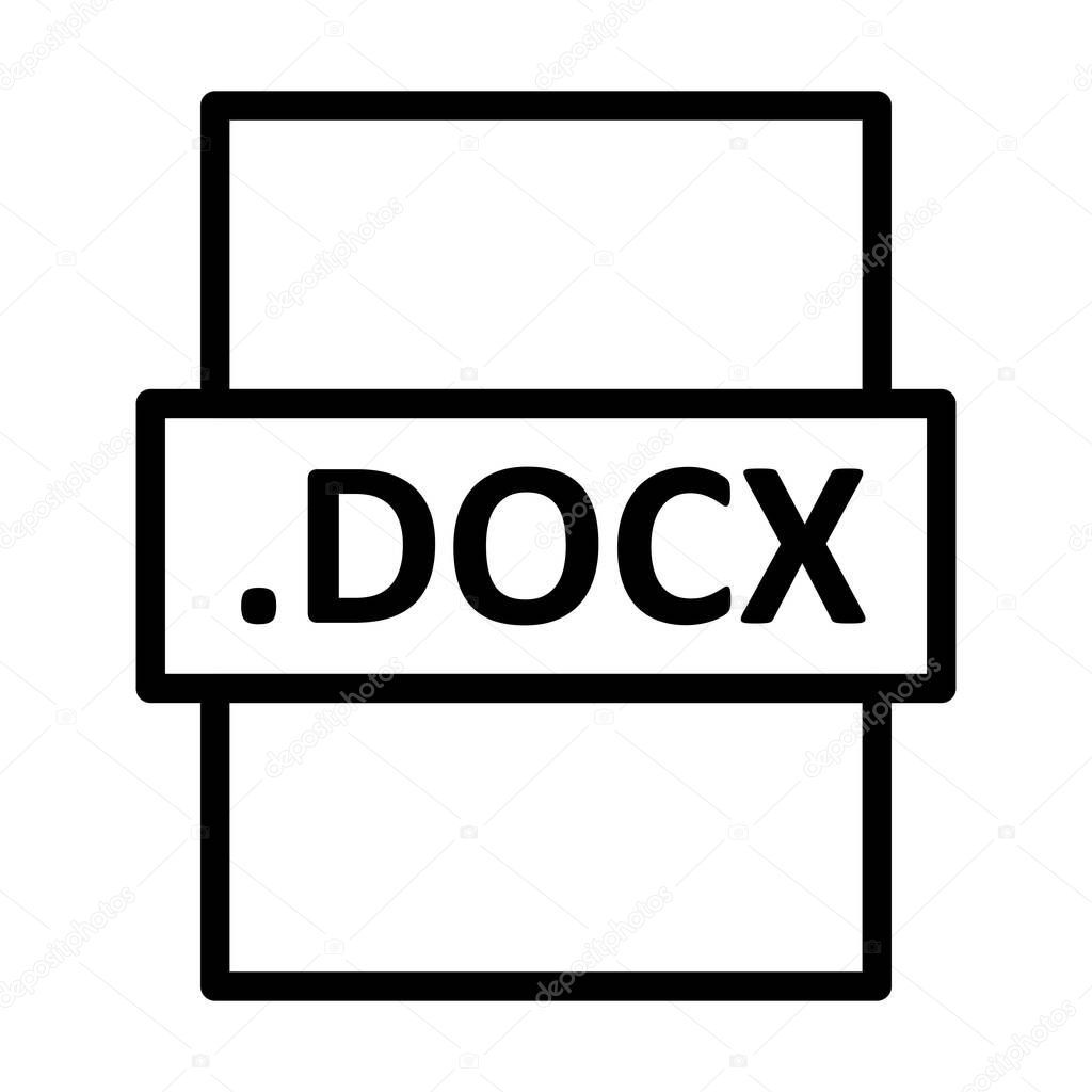.DOCX Linear Vector Icon Design