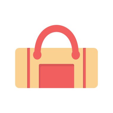 Çanta Düz Vektör Satır Simgesi Tasarımı