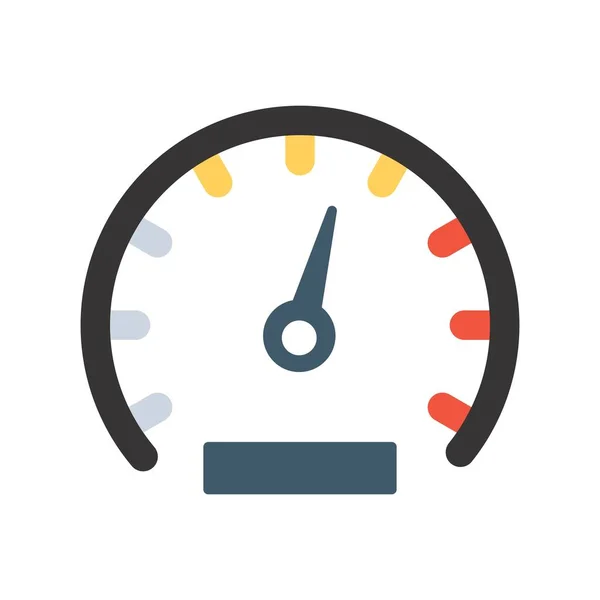 Speedometer Flat Vector Line Icon Design — Stock Vector