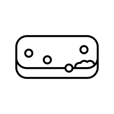 Sünger Vektör Satır Simgesi Tasarımı