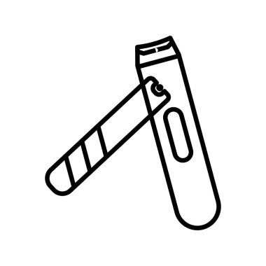 Tırnak Kırpıcı Vektör Satır Simgesi Tasarımı