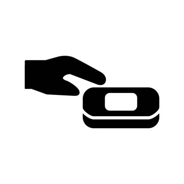 El yıkama Glyph Vektör Satır Simgesi Tasarımı