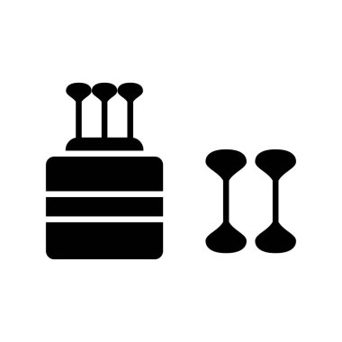 Pamuk Temizleme Kabartma Vektör Satır Simgesi Tasarımı