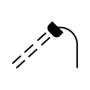 Duş Kabartma Vektör Satırı Simgesi Tasarımı