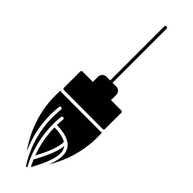 Glyph Vektör Satır Simgesi Tasarımı