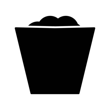 Su Kovası Kabartma Vektör Satırı Simge Tasarımı