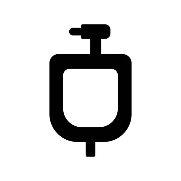 Urinal Glyph Vector Line Icon Design — Stockvektor