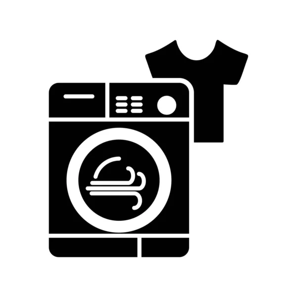 洗濯機グリフベクトルラインアイコンデザイン — ストックベクタ