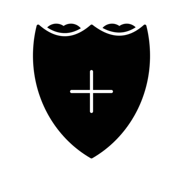 Hygiene Shield Glyph Vector Line Icon Design —  Vetores de Stock