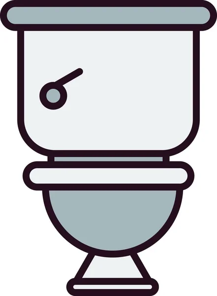 Toilet Line Заповнює Vector Line Icon Design — стоковий вектор