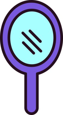 Ayna Satırı Vektör Satırı Simgesi Tasarımı