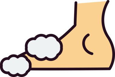 Ayak yıkama Hattı Vektör Satırı Simge Tasarımı