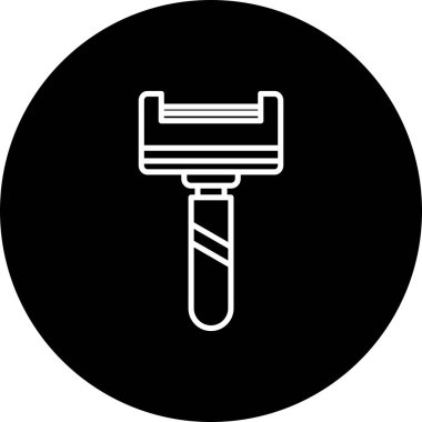 Razor Satırı Ters Vektör Satır Simgesi Tasarımı