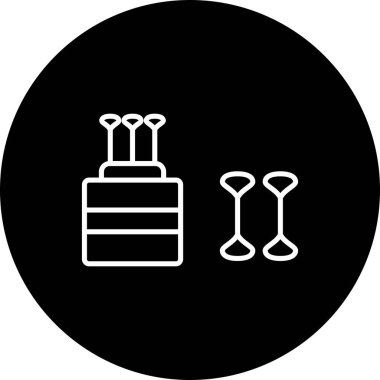 Cotton Swab Satır Ters Vektör Satır Simgesi Tasarımı