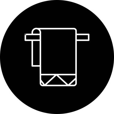 Havlu Satırı Ters Vektör Satır Simgesi Tasarımı