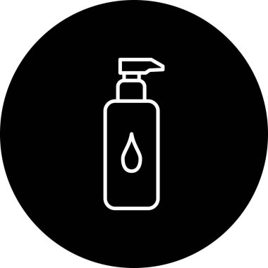 Losyon Satırı Ters Vektör Satır Simgesi Tasarımı