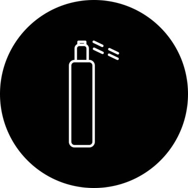 Temizleme Spreyi Satırı Ters Vektör Satırı Simgesi Tasarımı